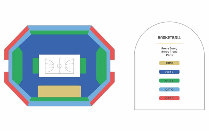 Olympische Basketball-Arena Accor, Paris, Frankreich